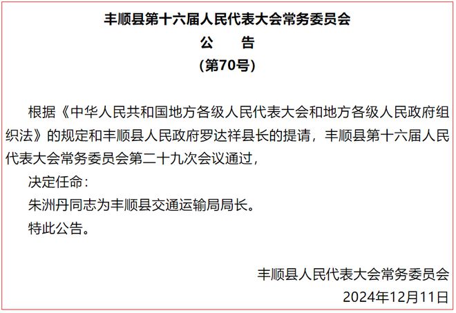 丰顺县数据和政务服务局最新人事任命及其影响